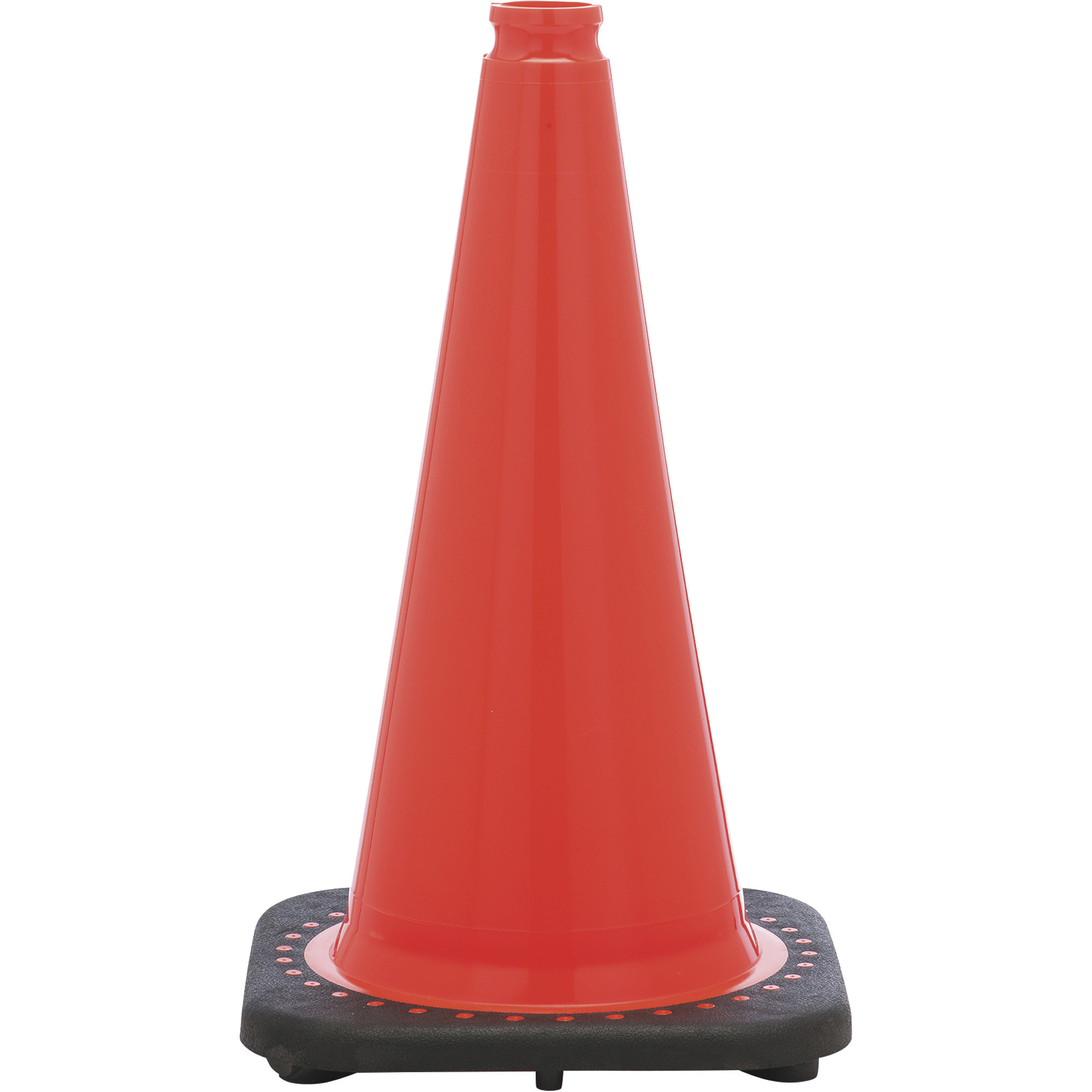 JBC Orange Traffic Cone, 12in., Black Base